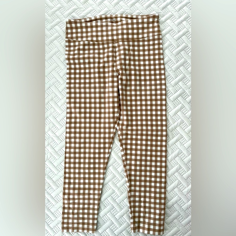 Brown Basketweave Leggings